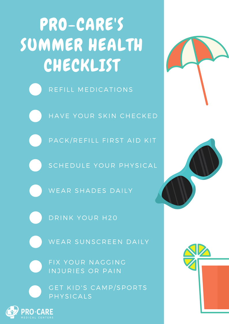 Summer Health Checklist